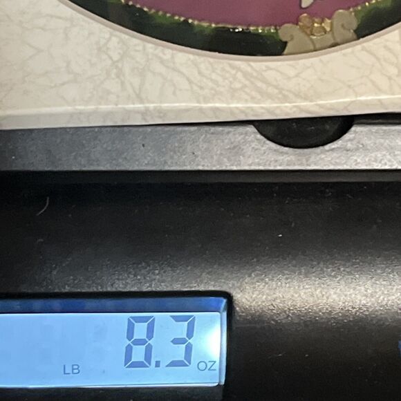 Joan Baker Designs Art Glass Suncatcher Bright Flowers Hand Painted Bird Garden - Picture 11 of 11